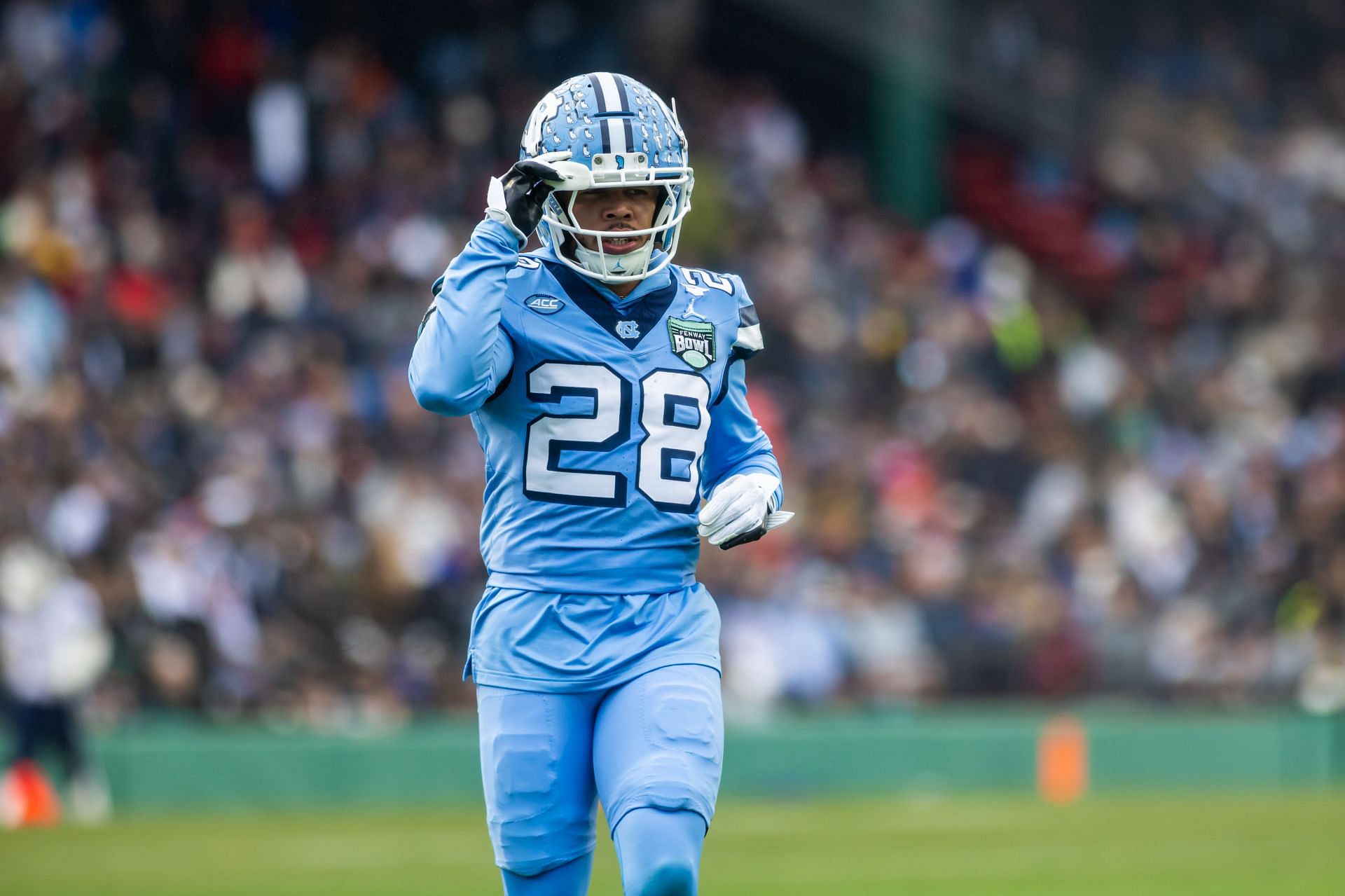 Omarion Hampton during UConn v North Carolina - Wasabi Fenway Bowl - Source: Getty